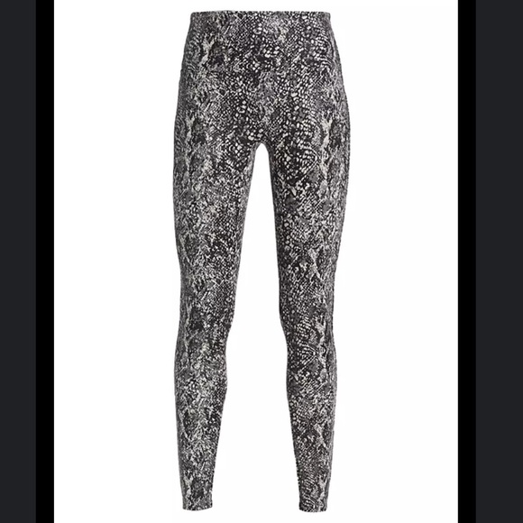 SPANX Faux Leather Snakeskin Print Leggings XL - Picture 1 of 9